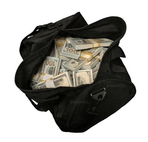 duffle bag of fake money|duffle bag full of money.